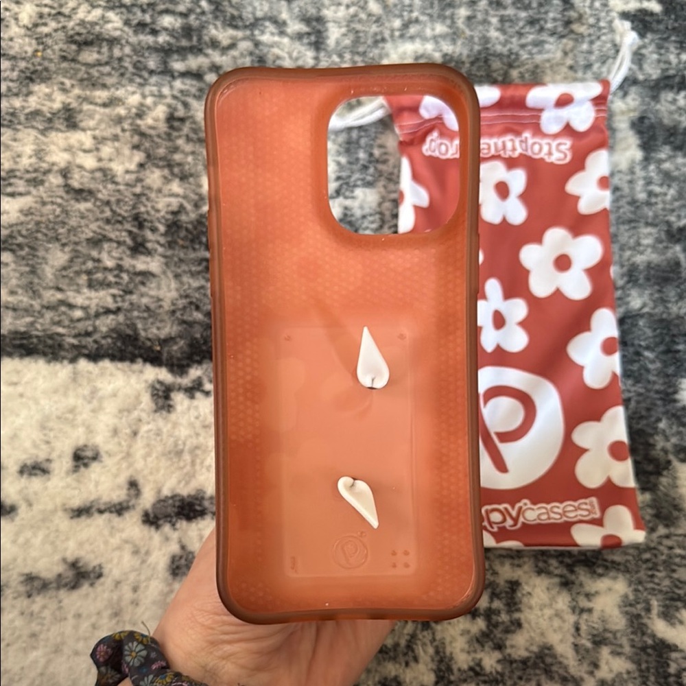 Loopy Case Red/orange Floral Phone Case - Picture 2 of 2